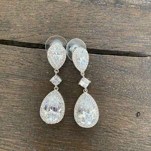 COPY - Nadri CZ PEAR AND OVAL DROP EARRINGS